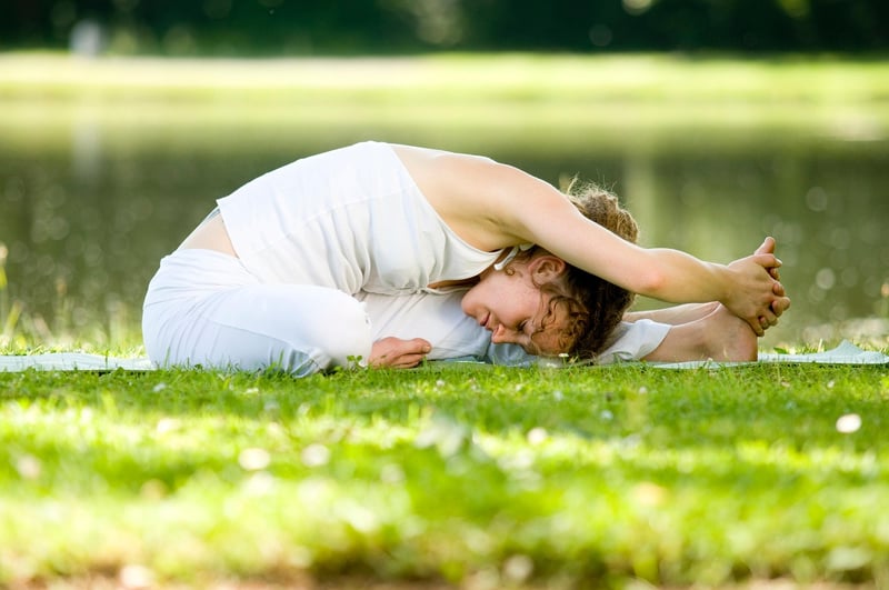 Woman practicing yoga meditation